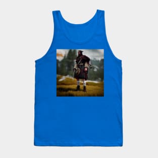 Scottish Highlander in Clan Tartan Tank Top